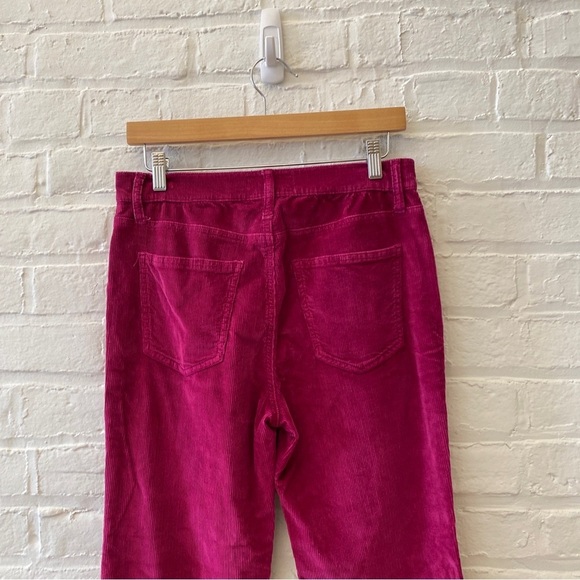Current/Elliot || Corduroy Crop Flare Pants Magenta Fuchsia Pink 29 - Picture 10 of 10